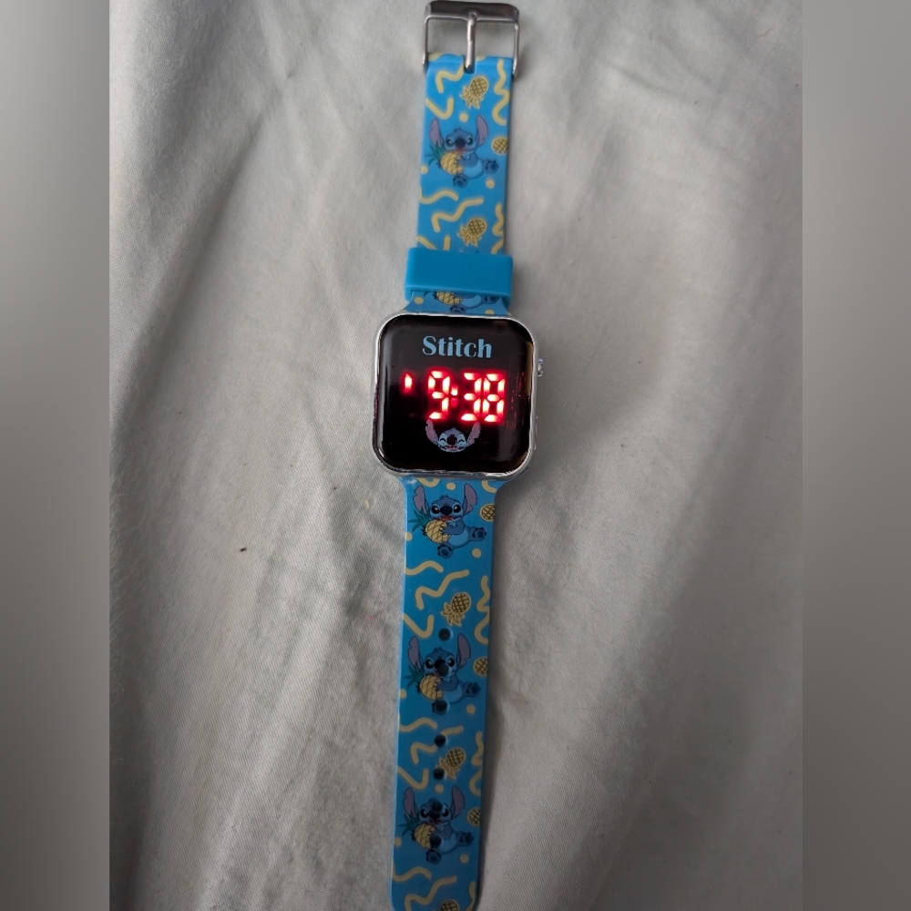 Disney Blue Smartwatch with Floral Design